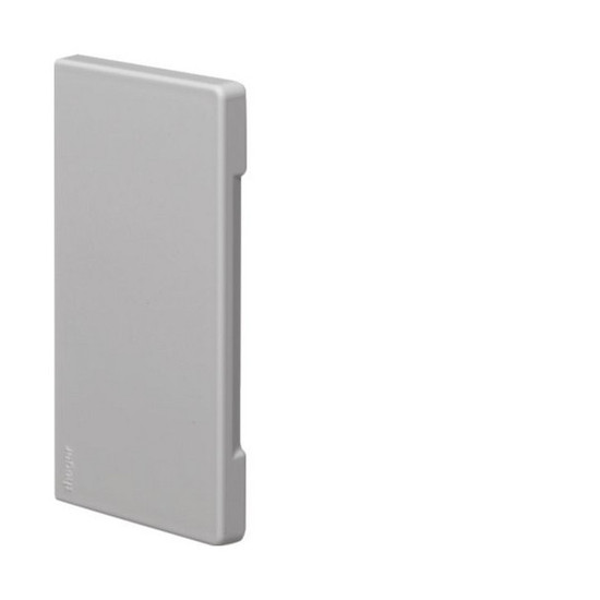 Hager BR6513067035 Endstück schnittkaschierend zu BR/H/N/A 68x130mm Oberteil 80mm hfr in lichtgrau