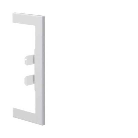 Hager BR65170W9016 Wandanschlussblende zu BR/H/N/A/S 68x170mm OT 80mm aus Stahlblech verkehrsweiß