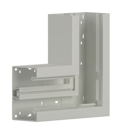 Hager BR8513059016 Flachwinkel aus Grundprofil zu BR 85x130mm Oberteil 80mm in verkehrsweiß