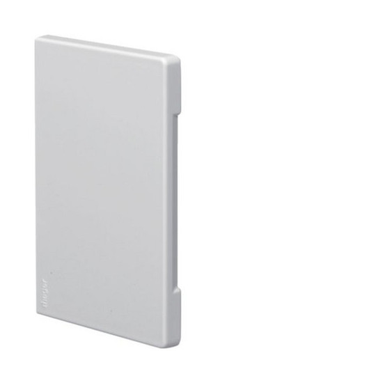 Hager BR8513069016 Endstück schnittkaschierend zu BR/A 85x130mm Oberteil 80mm hfr in verkehrsweiß