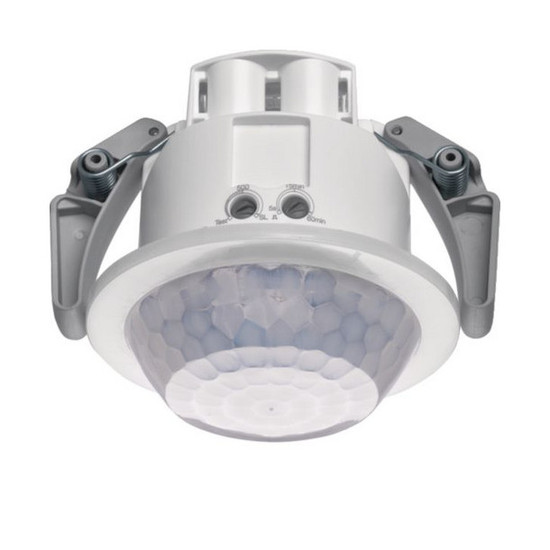 Hager EER503 Präsenz-/ Bewegungsmelder 360°, Einbau, Schließerkontakt, Erfassung Ø20m