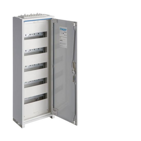 Hager FWB51S Feldvert. AP, univers, IP44, SKII, 60PLE, H:800xB:300xT:161mm, QuickConnect