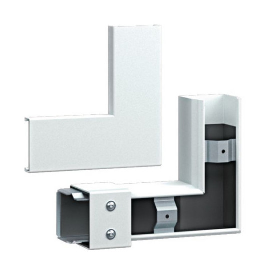 Hager FWKP6006059016 Flachwinkel FWK-Plus 60x60 mm weiß pulverbeschichtet