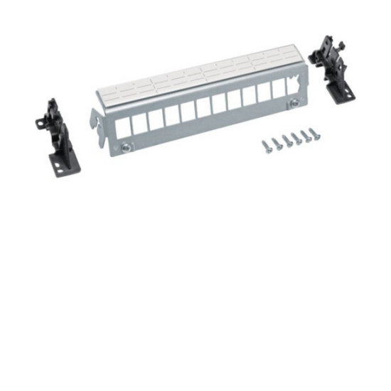 Hager FZ12MK Patch-Panel, univ., 12-fach, für Keystone, o. Module, für Hutschiene/geschraubt