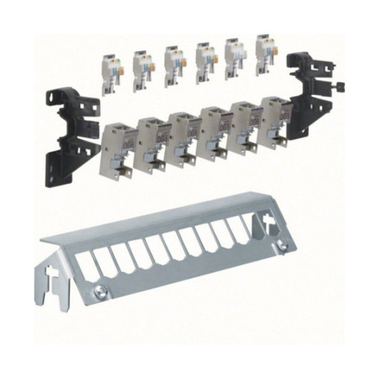 Hager FZ12MM Patch-Panel, univers 12-fachE-Dat inkl 6xRJ45 Module, f.Hutschiene/geschraubt