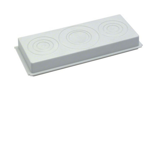 Hager FZ362 Flanschplatte, univers, für Kabelanschlusskasten, mit Vorprägungen M25 bis M80