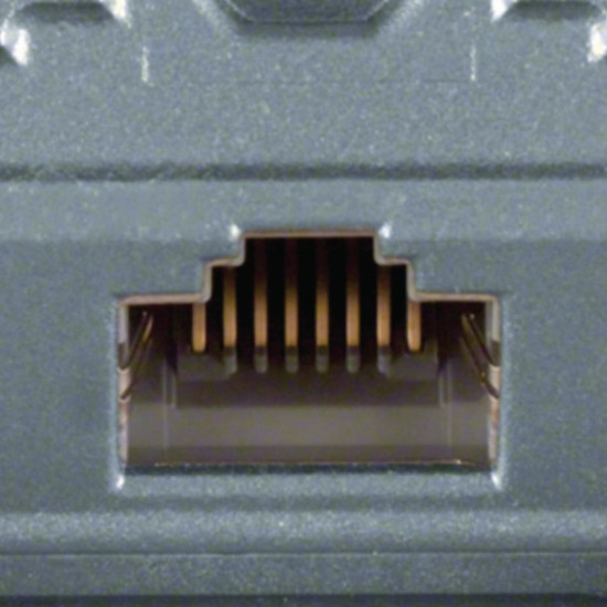 Hager G3139 Anschluss Dose 1x RJ45 geschirmt, Cat.6a, für Zentralscheibe UAE 1-fach, hfr