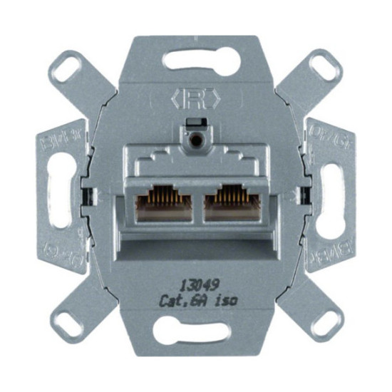 Hager G3140 Datendose für 2 Cat.6A-Anschlüsse 8/8 polig geschirmt