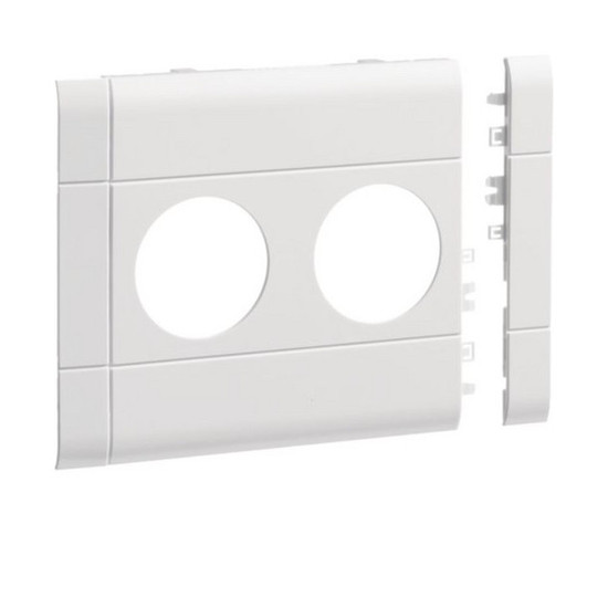 Hager GB120209016 Blende 2-fach Steckdose zu BRA/H/S 120mm anreihbar halogenfrei verkehrsweiß