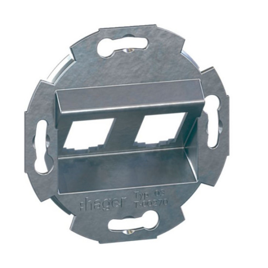 Hager GMDM032 Montagerahmen 2-fach für GZDM2module RJ45 Typ 03 zu Zentralscheibe 55 GZDM2