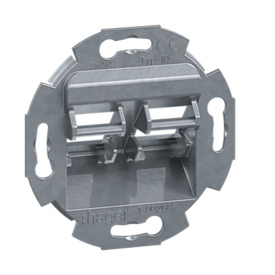 Hager GMDM102 Montagerahmen 2-fach für GZDM2module RJ45 Typ 10 zu Zentralscheibe 55 GZDM2