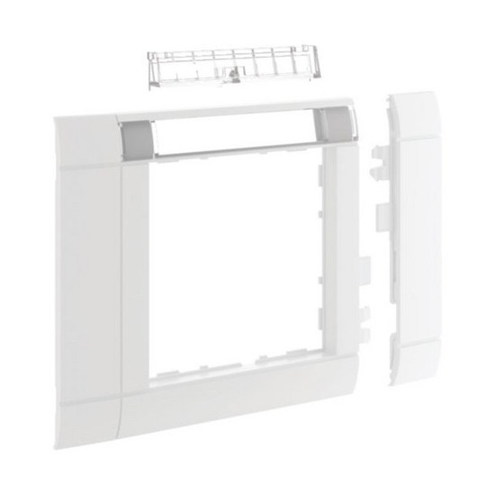 Hager GR0802A9016 Rahmenblende 55 modular OT 80 halogenfrei mit Beschriftungsfeld verkehrsweiß