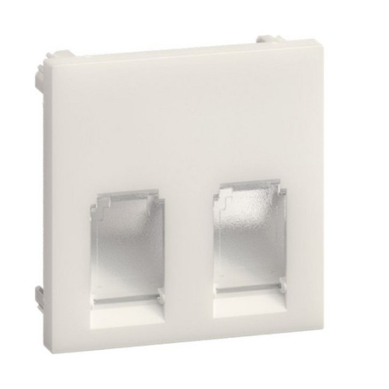 Hager GZDM29016 Zentralscheibe 2-fach für Montagerahmen GMDM..2 für Rahmenblende 55 verkehrsweiß