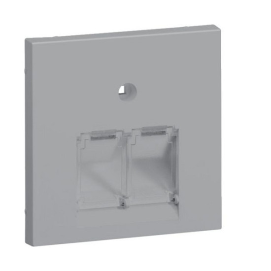 Hager GZUAE2ALAN Zentralscheibe UAE 2-fach, für Rahmenblende 55, hfr, lack alu