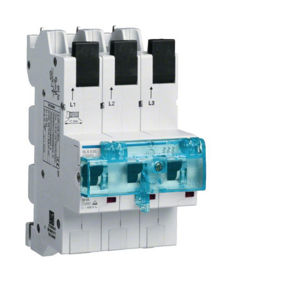 Hager HTS335E SLS-Schalter 3 polig E-Charakteristik 35A für Sammelschiene QuickConnect