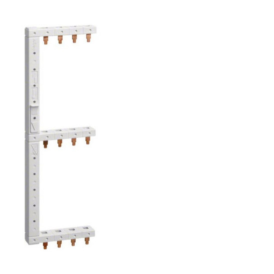 Hager KCF668L Phasenschiene 3polig  N, 3-reihig 125mm, links, vertikal