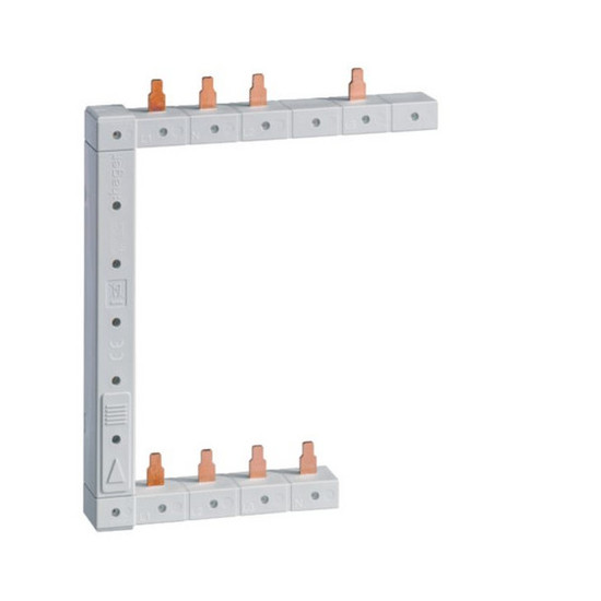Hager KCF963L Phasenschiene senkrecht 63A links L1N-L2N-L3N zu L1L2L3N 125mm 2-reihig