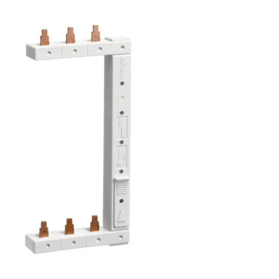 Hager KCL363R Phasenschiene 3polig, 2-reihig 125mm, rechts, vertikal