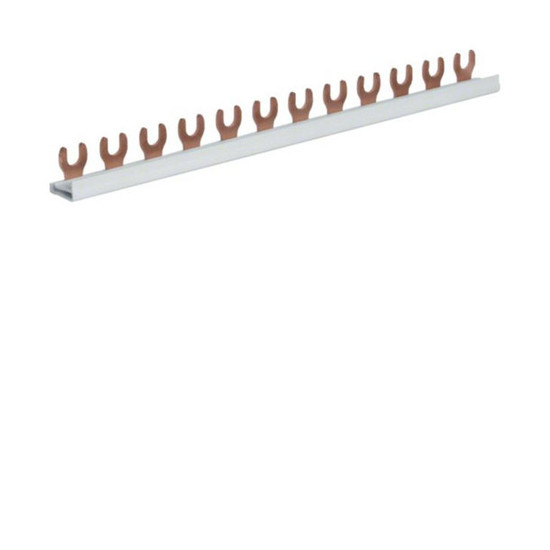 Hager KDN163A Phasenschiene 1 polig mit Gabelanschluss 10mm² 63A 12 Module