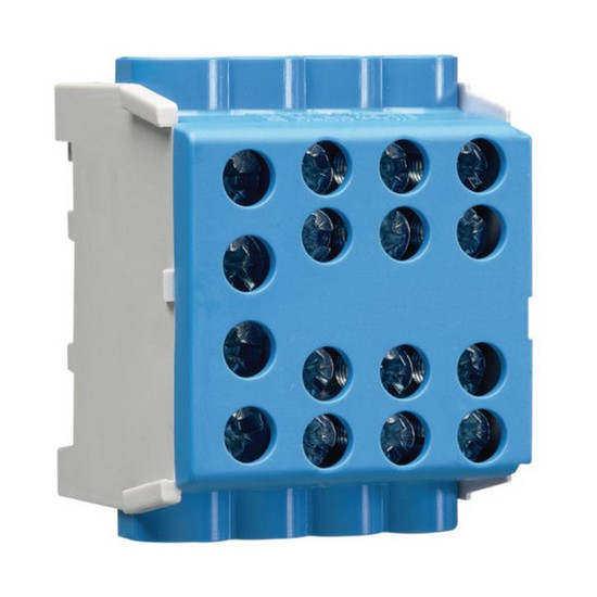 Hager KH35N8 Hauptleitungsabzweigklemme 1polig, 2x35mm²-6x25mm², IP20, Farbe: Blau