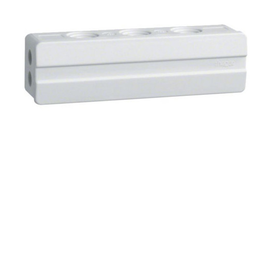 Hager L5111 Klemmdose Leitungseinführungen 2xstirnseitig 3xoben/unten aus PP 135x35x40 mm