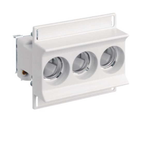 Hager LD02K63-3KS Keramiksockel D02 E18 63A 3polig Hutschiene SchraubSchelle Abdeckung