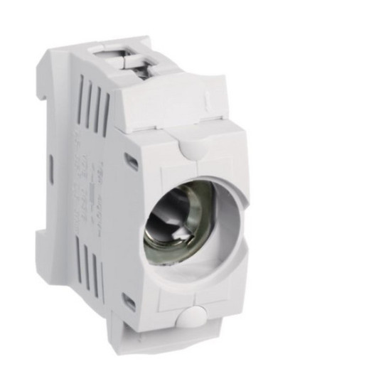 Hager LD042 Kunststoff-Sicherungssockel D01 E14 16A 1polig Hutschiene Käfigklemme Abdeckung