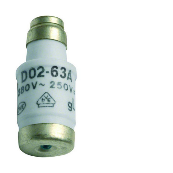 Hager LE1863 Sicherungseinsatz D02 E18 63A 400V gG mit Kennmelder, Nennspannung 400 V , 250 V