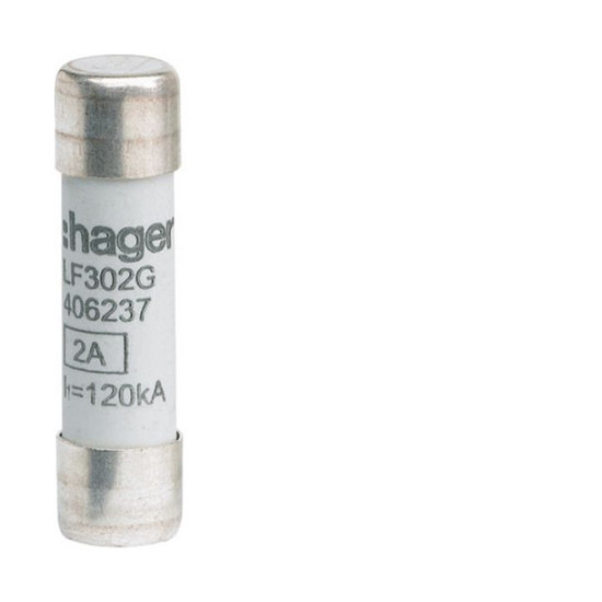 Hager LF302G Zylindersicherungen für industrielle Anwendungen 10x38mm gG 2A 500V AC 120kA