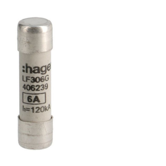 Hager LF306G Zylindersicherungen für industrielle Anwendungen 10x38mm gG 6A 500V AC 120kA