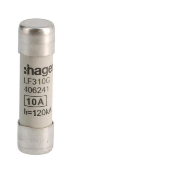 Hager LF310G Zylindersicherungen für industrielle Anwendungen 10x38mm gG 10A 500V AC 120kA