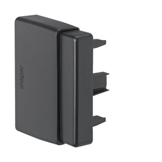 Hager LFF6006069011 Endstück einstellbar halogenfrei zu LF 30,40,60x60mm graphitschwarz