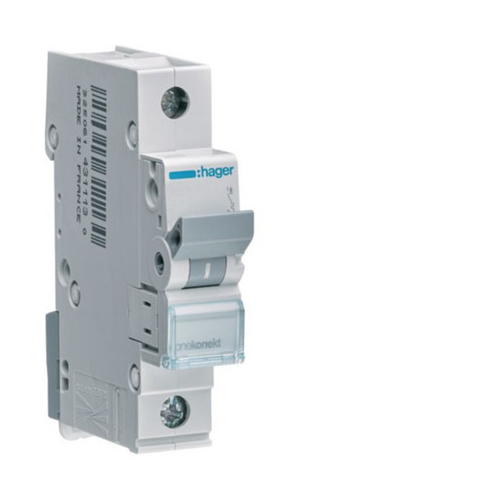 Hager MCN140 Leitungsschutzschalter 1 polig 6kA C-Charakteristik 40A 1 Modul