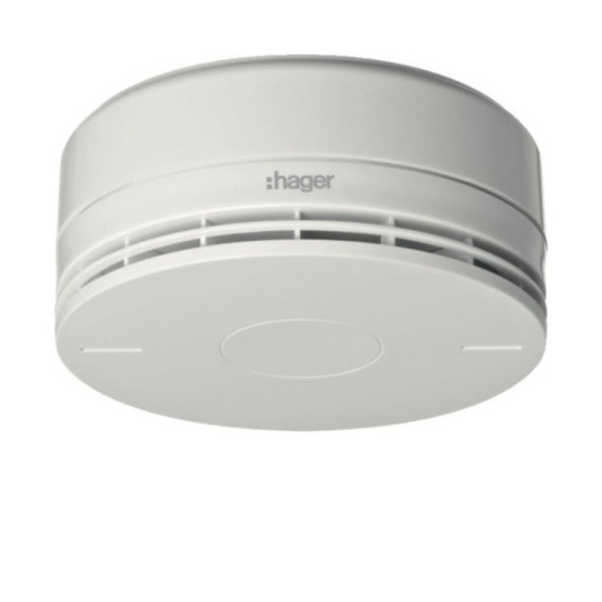 Hager RFM100D BEKA EN54-7 Funk-Rauchmelder mit Sirene, weiss