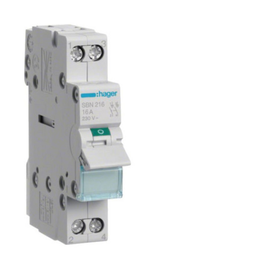 Hager SBN216 Ausschalter 16A 2 Schließer 400V AC 1PLE