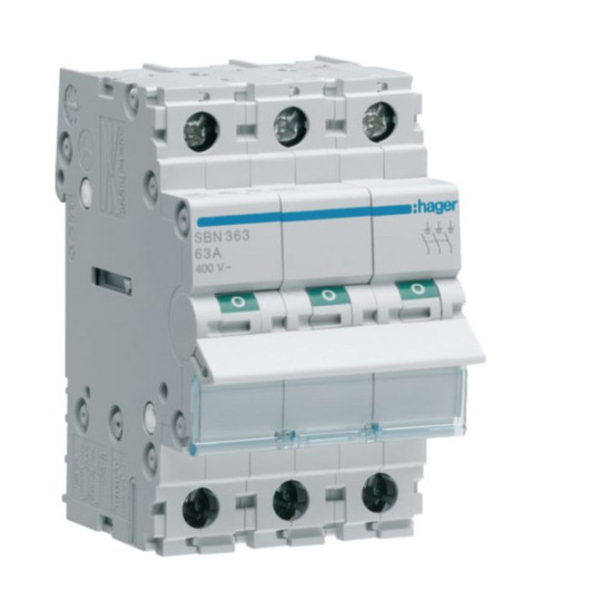 Hager SBN363 Ausschalter 63A 3 Schließer 400V AC 3PLE