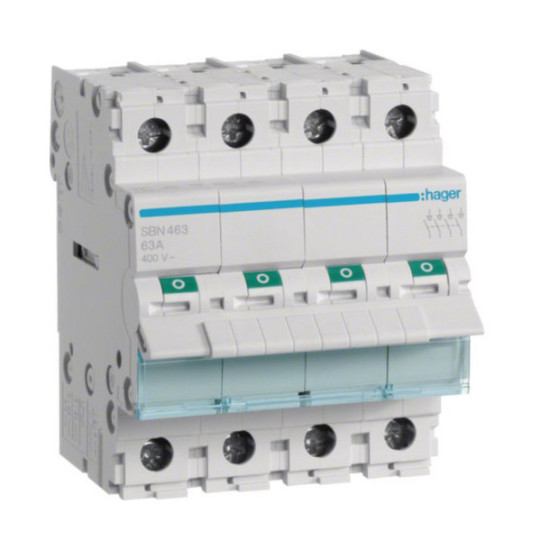 Hager SBN463 Ausschalter 63A 4 Schließer 400V AC 4PLE
