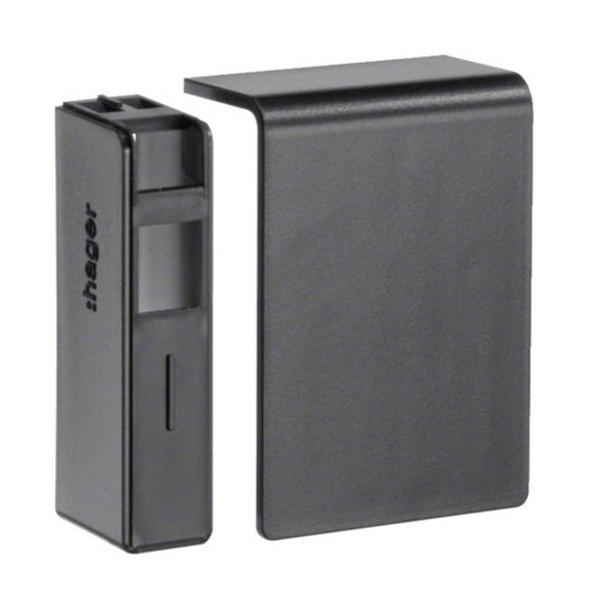 Hager SL2005569011 Endstück schnittkaschierend halogenfrei zu SL 20x55mm graphitschwarz