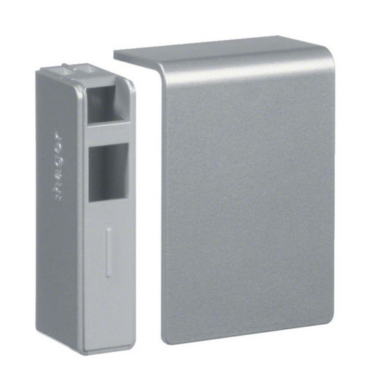 Hager SL200556D1 Endstück schnittkaschierend halogenfrei zu SL 20x55mm Dekor Aluminium
