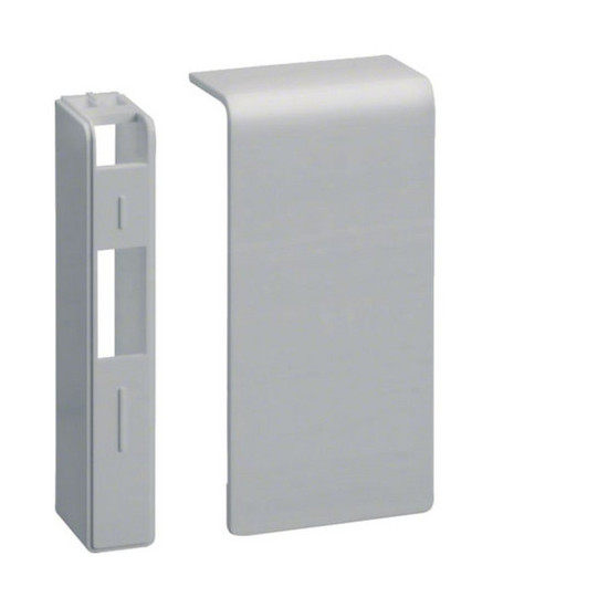 Hager SL200806D1 Endstück schnittkaschierend halogenfrei zu SL 20x80mm Dekor Aluminium