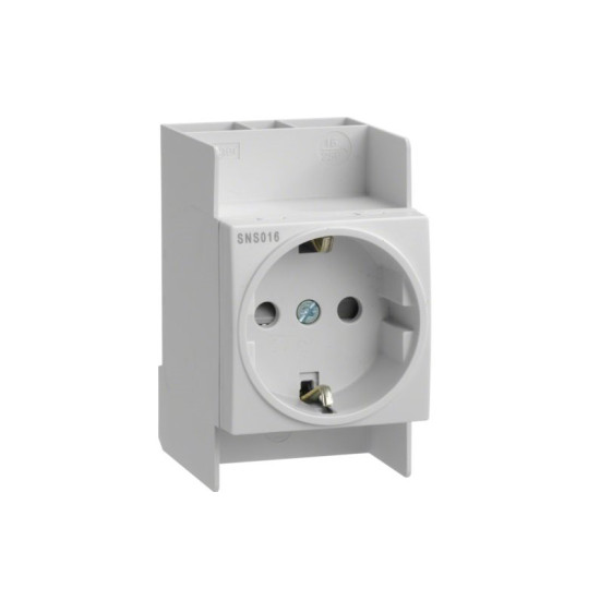 Hager SNS016 Steckdose 16A 250V 2,5PLE QuickConnect zum Einbau in Verteiler