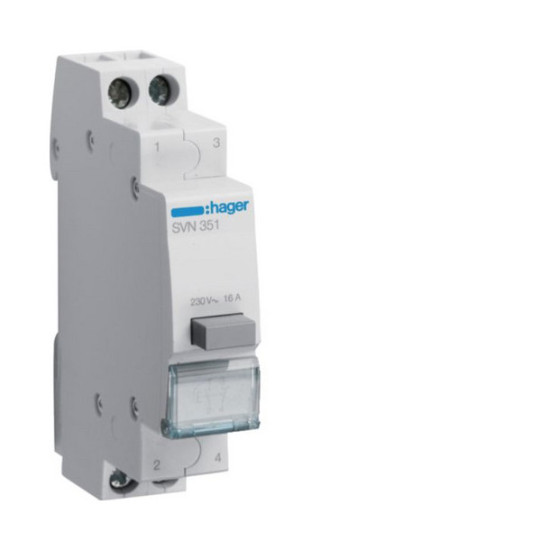 Hager SVN351 Taster 16A 1 Schließer  1 Öffner 230V AC 1PLE