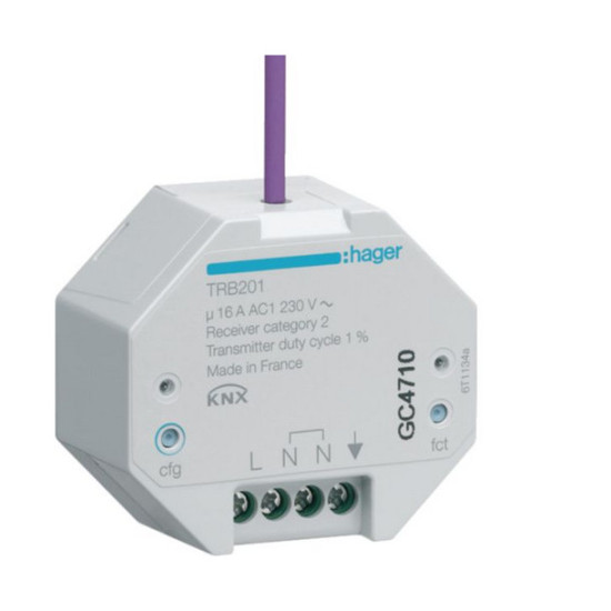Hager TRB201 Funk Ausgang Unterputz, 1fach 16A, quicklink