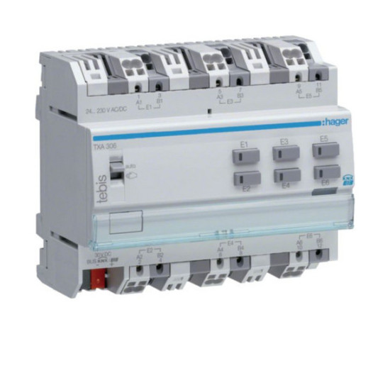 Hager TXA306 Binäreingang 6fach, universal, REG, KNX