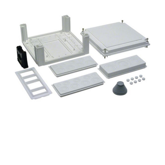 Hager U84LS Kabelanschlusskasten, univers, 324x307x149mm, IP54, SKII, seitlich leer