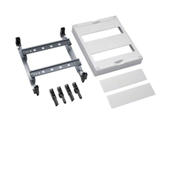 Hager UD21A4 Baustein, univ.N, 300x250mm, f. Reiheneinbaugeräte waag., 2x12 PLE, m. Blindabd.