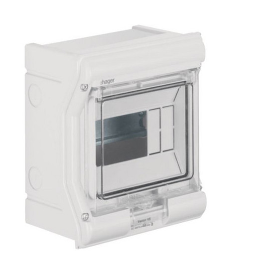 Hager VE106SN Kleinverteiler, vector, APV, IP65, 6PLE, UV-stabil, ohne Leitungseinführung