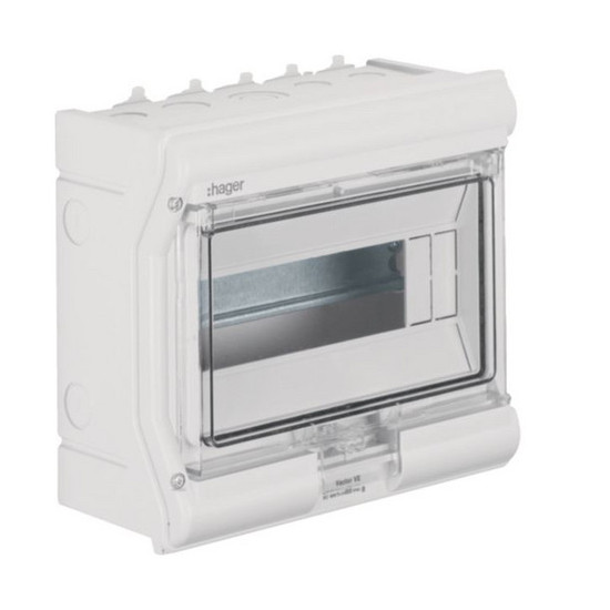 Hager VE110PN Kleinverteiler, vector, APV, IP65, 10M, UV-stabil, m. metr. Leitungseinführung