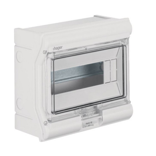 Hager VE110SN Kleinverteiler, vector, APV, IP65, 10 Modul, UV-stabil, ohne Leitungseinführung