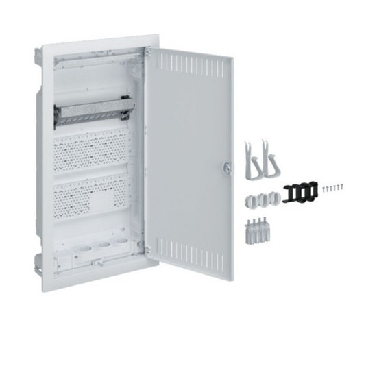 Hager VH36NW Multimedia, volta, HWV, 3-reihig, mit geschlitzter Stahlblechtür, mit Zubehör